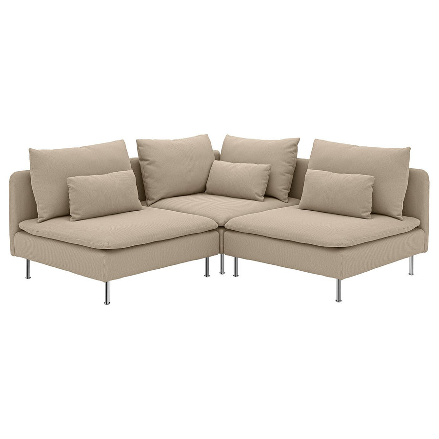 SÖDERHAMN corner sofa, 3-seat, Kelinge beige