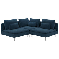 SÖDERHAMN corner sofa, 3-seat, Kelinge dark blue