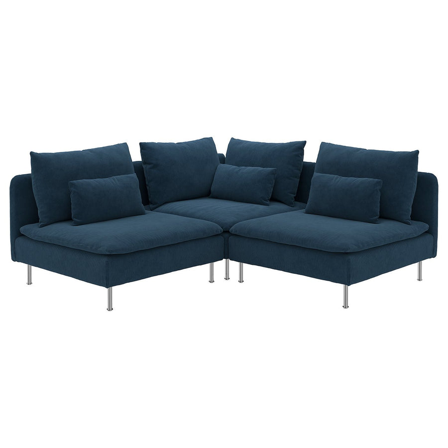 SÖDERHAMN corner sofa, 3-seat, Kelinge dark blue