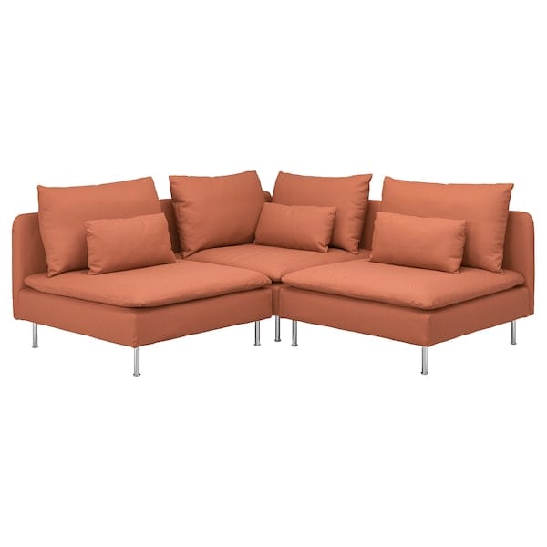 Ikea SÖDERHAMN - 3-seater corner sofa, Kelinge rust
