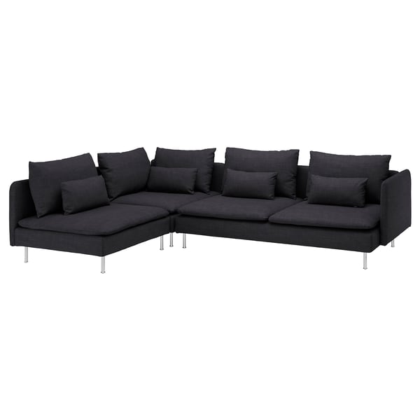 SÖDERHAMN corner sofa, 4-seat, with open end/Hillared anthracite, 6x14x99 cm