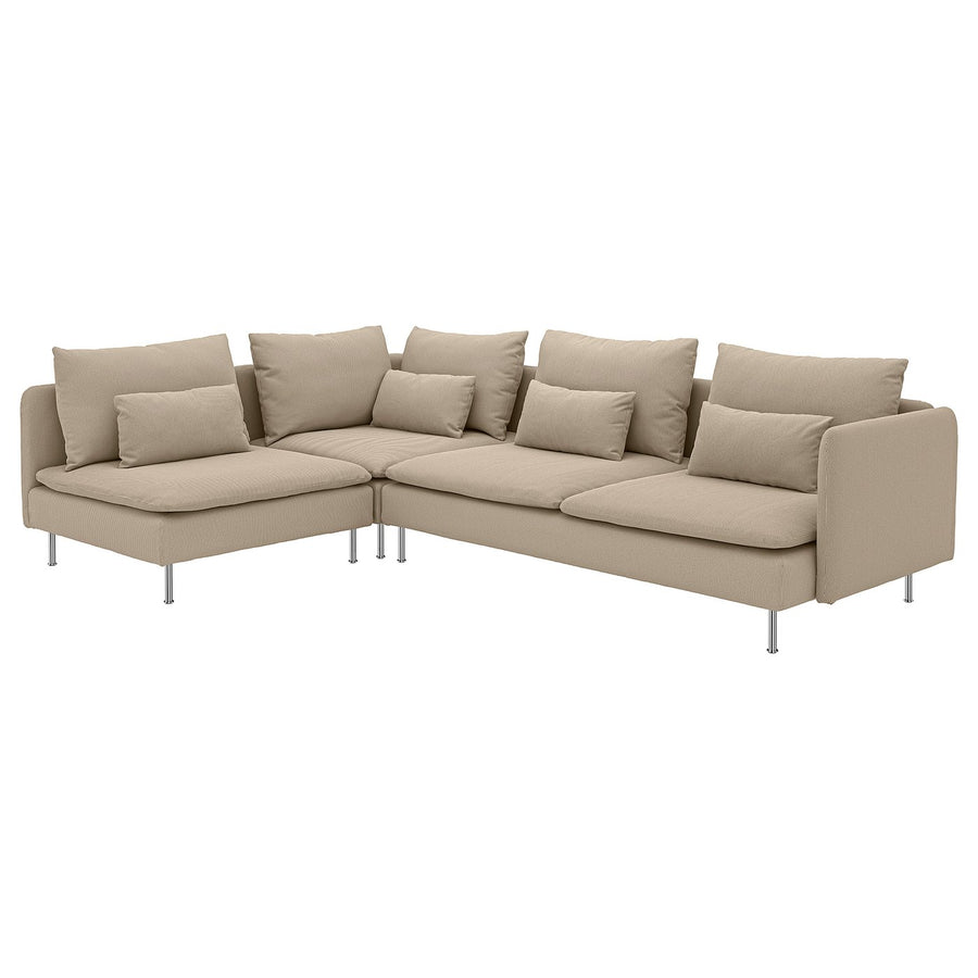 SÖDERHAMN corner sofa, 4-seat, with open end/Kelinge beige