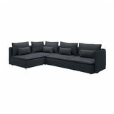SÖDERHAMN corner sofa, 4-seat, with open end/Knäbäck anthracite, 6x14x99 cm
