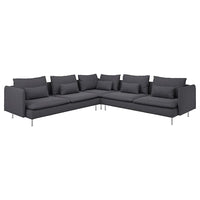 SÖDERHAMN corner sofa, 6-seat, Gunnared medium grey, 291x14x99 cm