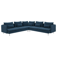 SÖDERHAMN corner sofa, 6-seat, Kelinge dark blue