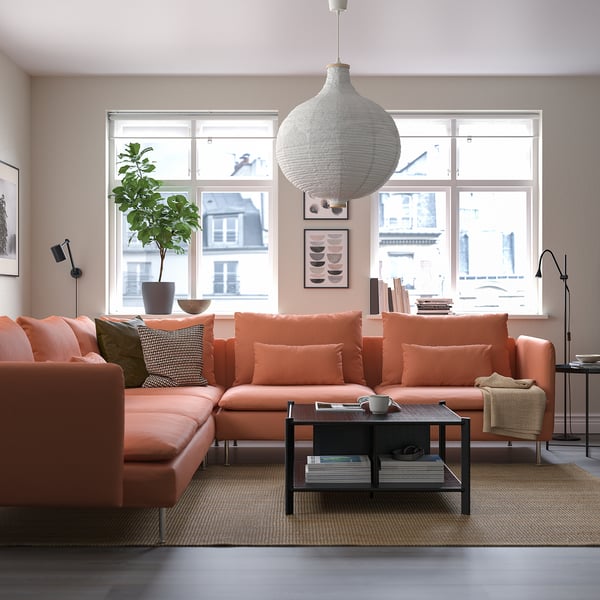 SÖDERHAMN corner sofa, 6-seat, Kelinge rust, 291x14x99 cm