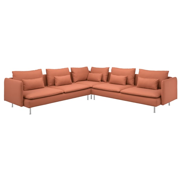 SÖDERHAMN corner sofa, 6-seat, Kelinge rust, 291x14x99 cm