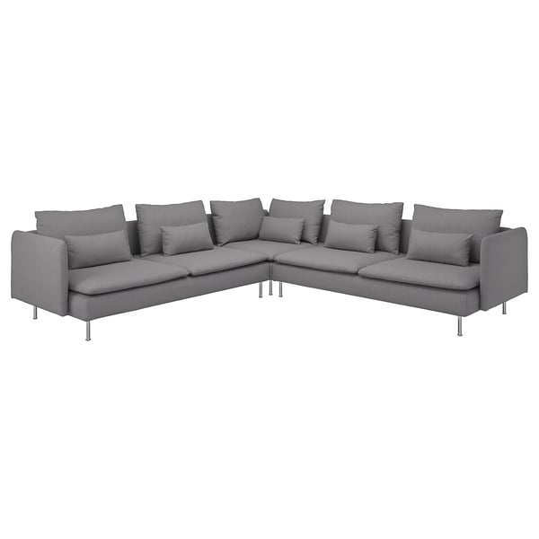 SÖDERHAMN corner sofa, 6-seat, Tonerud grey, 291x14x99 cm