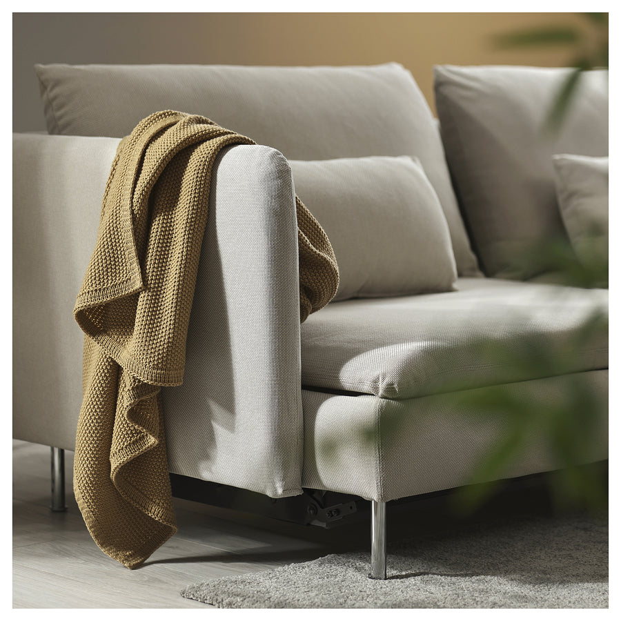 SÖDERHAMN 3-seat sofa-bed, Fridtuna light beige, 226x83x99 cm