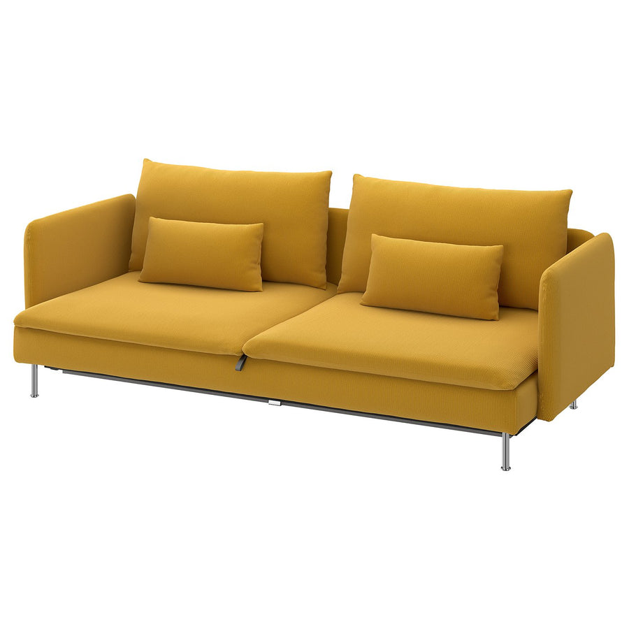 SÖDERHAMN 3-seat sofa-bed, Kelinge dark yellow