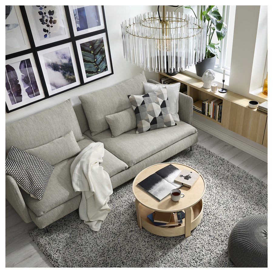 SÖDERHAMN 3-seat sofa-bed, Viarp beige/brown, 226x83x99 cm