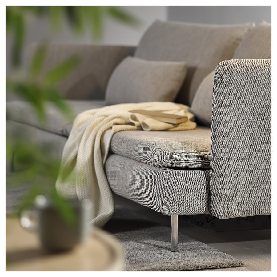 SÖDERHAMN 3-seat sofa-bed, Viarp beige/brown, 226x83x99 cm