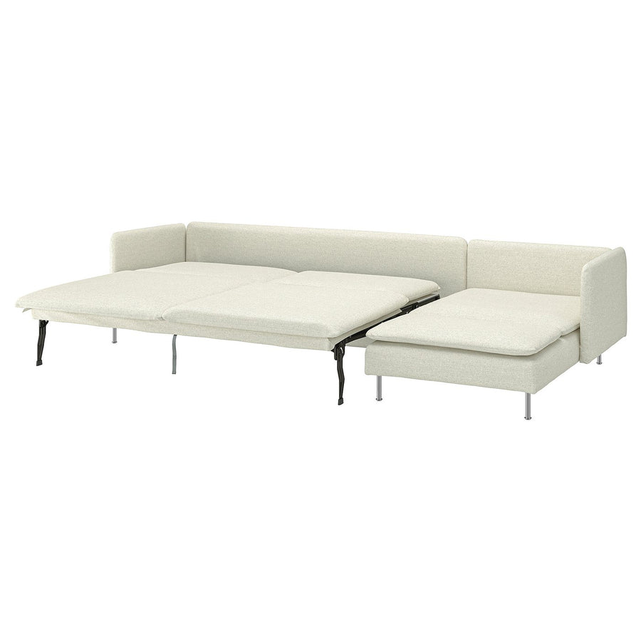 SÖDERHAMN 4-seat sofa-bed, with chaise longue/Gunnared beige