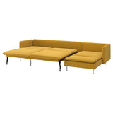 SÖDERHAMN 4-seat sofa-bed, with chaise longue/Kelinge dark yellow