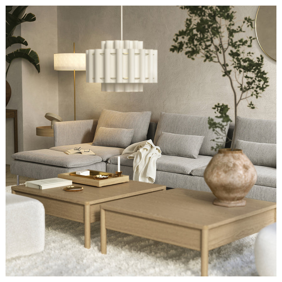 SÖDERHAMN 4-seat sofa-bed, with chaise longue/Viarp beige/brown, 319x83x151 cm