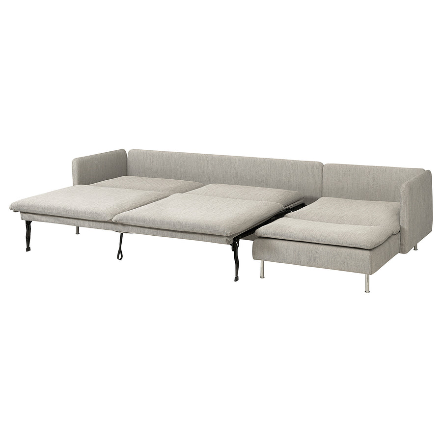 SÖDERHAMN 4-seat sofa-bed, with chaise longue/Viarp beige/brown, 319x83x151 cm