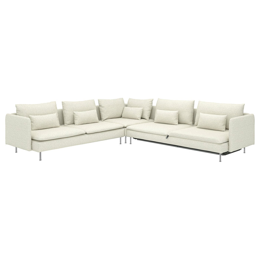 SÖDERHAMN corner sofa-bed, 6-seat, Gunnared beige