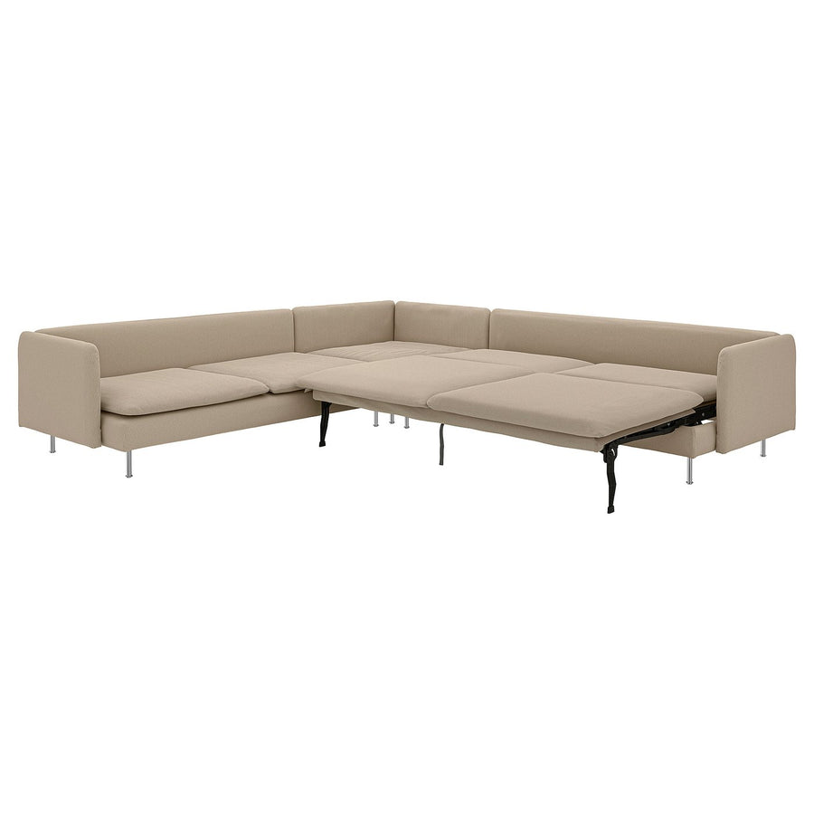 SÖDERHAMN corner sofa-bed, 6-seat, Kelinge beige