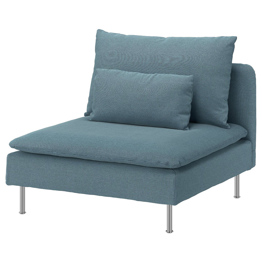 SÖDERHAMN 1-seat section, Fridtuna dark grey-blue, 93x83x99 cm