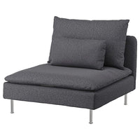 SÖDERHAMN 1-seat section, Gunnared medium grey, 93x83x99 cm
