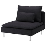 SÖDERHAMN 1-seat section, Hillared anthracite, 93x83x99 cm