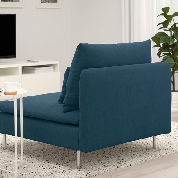 SÖDERHAMN 1-seat section, Tallmyra blue, 93x14x99 cm