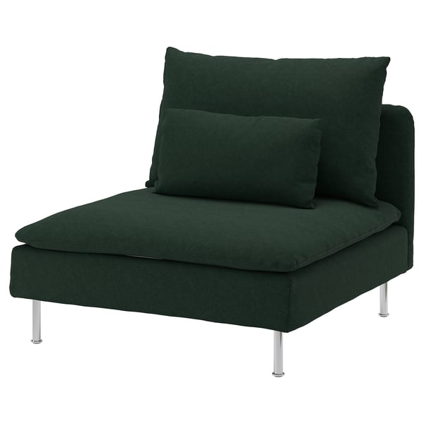 SÖDERHAMN 1-seat section, Tallmyra dark green, 93x14x99 cm