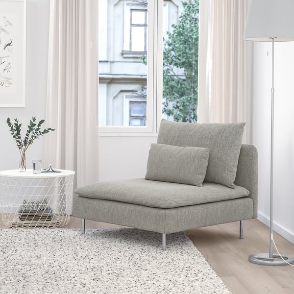 SÖDERHAMN 1-seat section, Viarp beige/brown, 93x14x99 cm