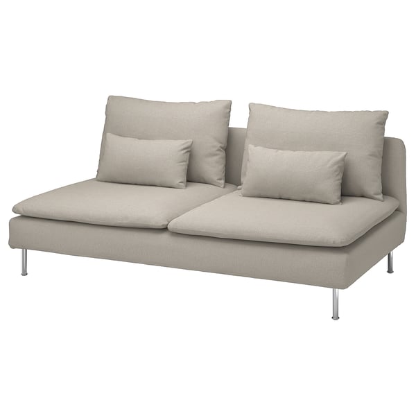 SÖDERHAMN 3-seat section, Fridtuna light beige, 186x14x99 cm