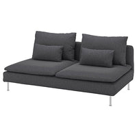 SÖDERHAMN 3-seat section, Gunnared medium grey, 186x83x99 cm