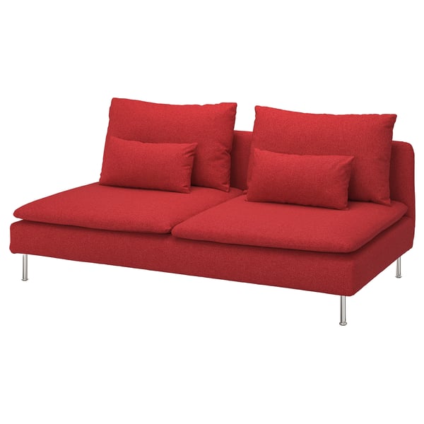 SÖDERHAMN 3-seat section, Tonerud red, 186x14x99 cm