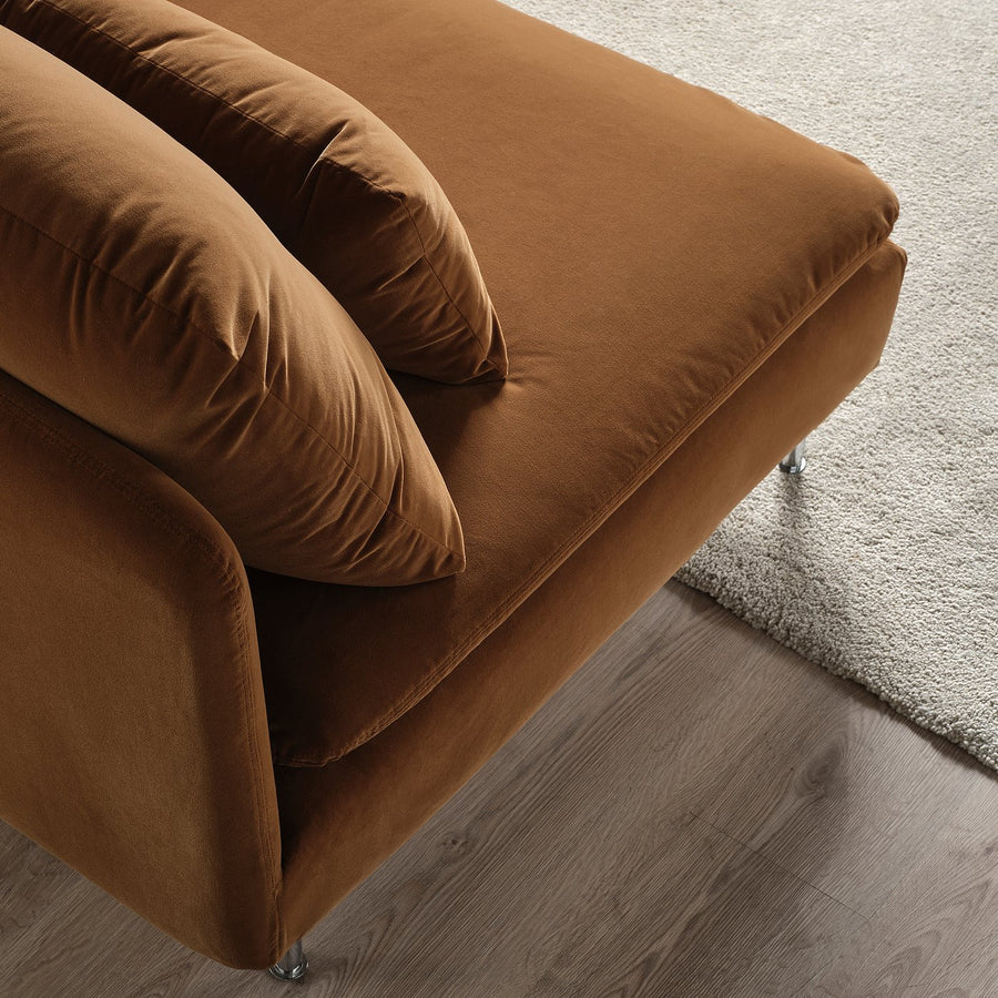 SÖDERHAMN corner section, Alhamn dark yellow-brown, 99 cm