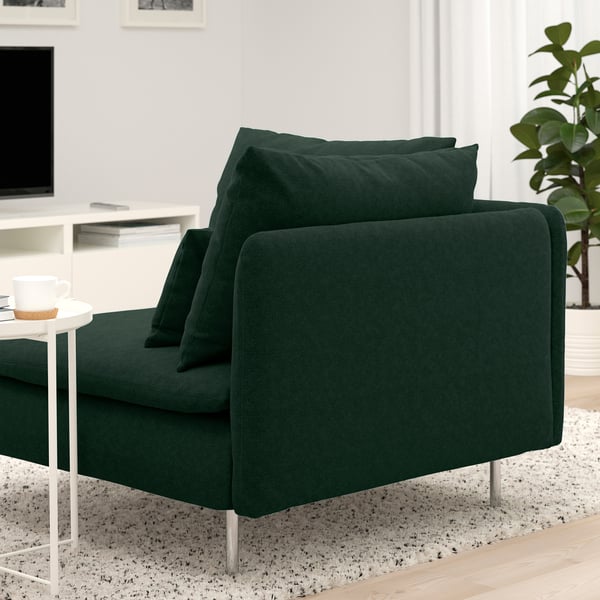 SÖDERHAMN corner section, Tallmyra dark green, 63x14x99 cm
