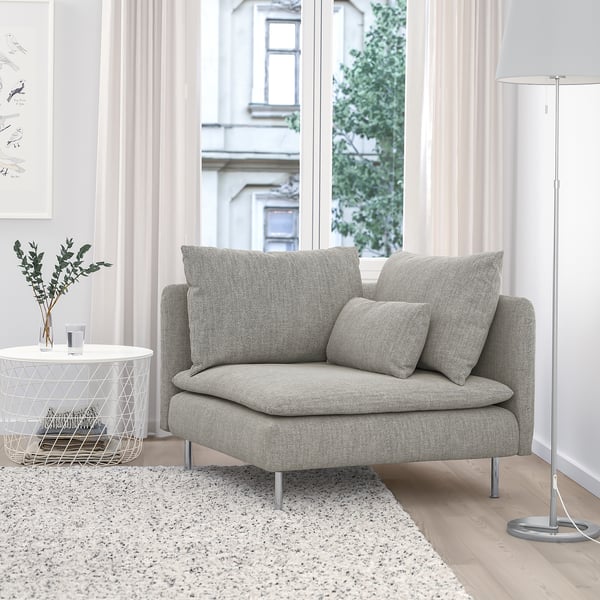 SÖDERHAMN corner section, Viarp beige/brown, 63x14x99 cm