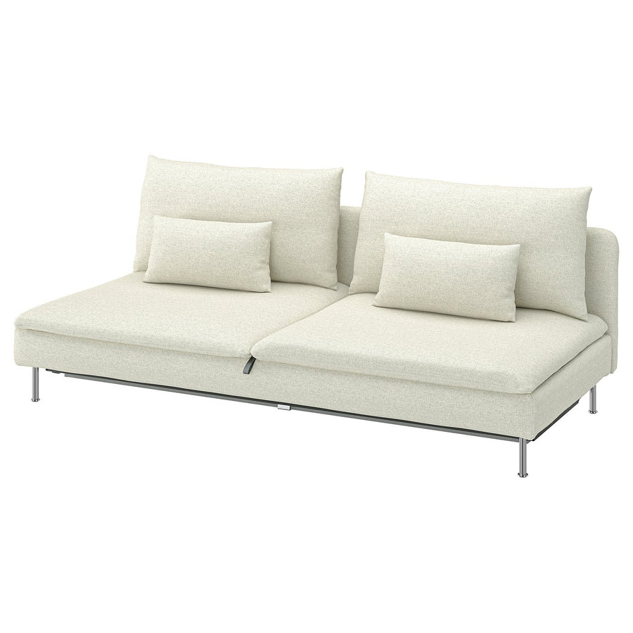 SÖDERHAMN cover for 3-seat sofa-bed section, Gunnared beige