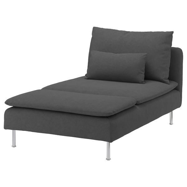 SÖDERHAMN cover for chaise longue section, Tallmyra medium grey