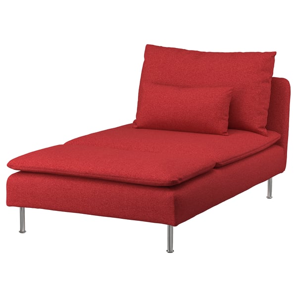 SÖDERHAMN cover for chaise longue, Tonerud red