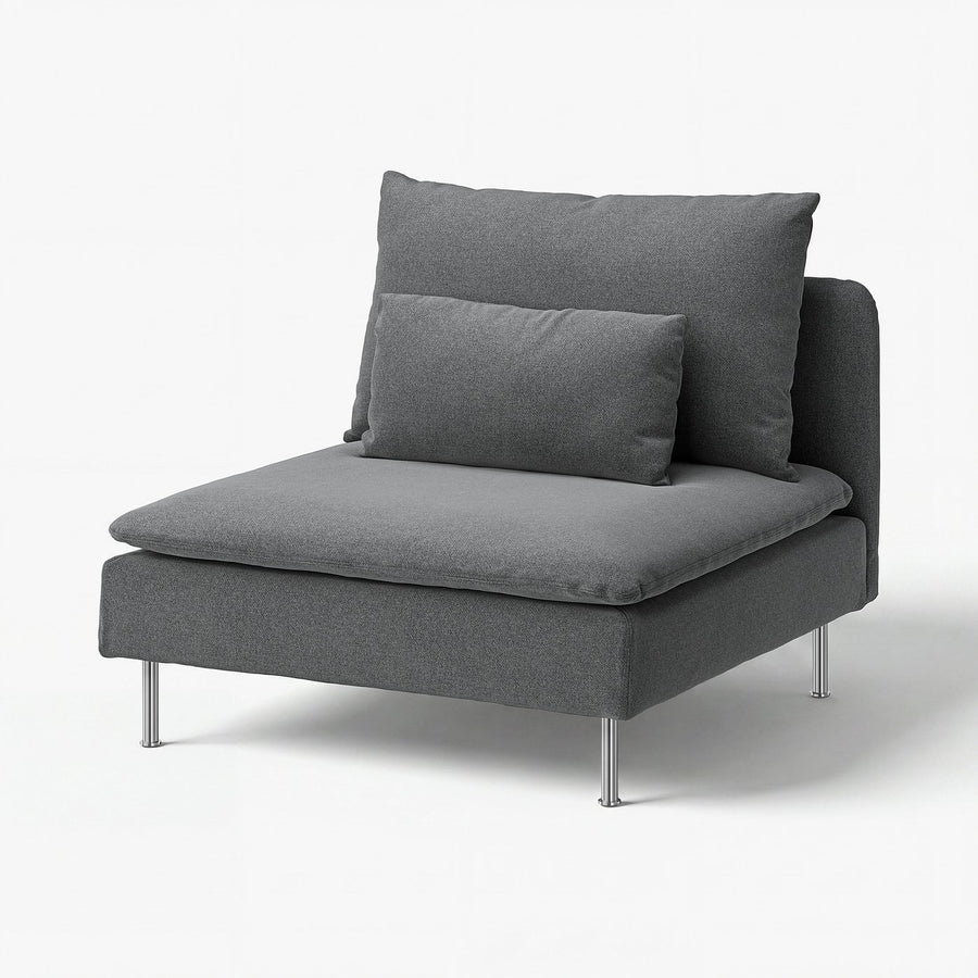 SÖDERHAMN cover for 1-seat section, Johanneshov dark grey