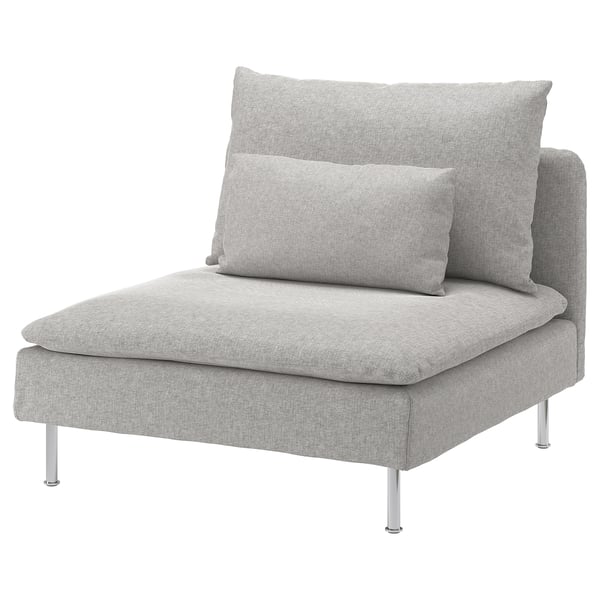 SÖDERHAMN cover for 1-seat section, Tallmyra white/black