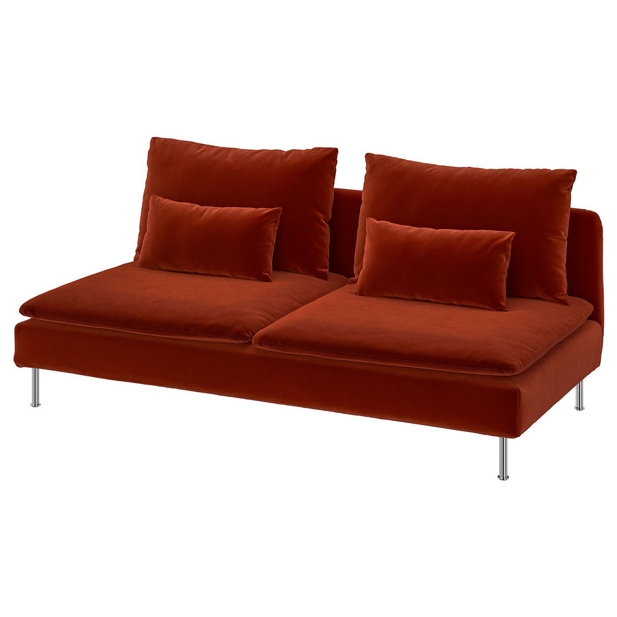 SÖDERHAMN cover for 3-seat section, Alhamn deep orange-red