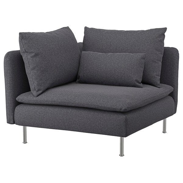 SÖDERHAMN cover for corner section, Gunnared medium grey