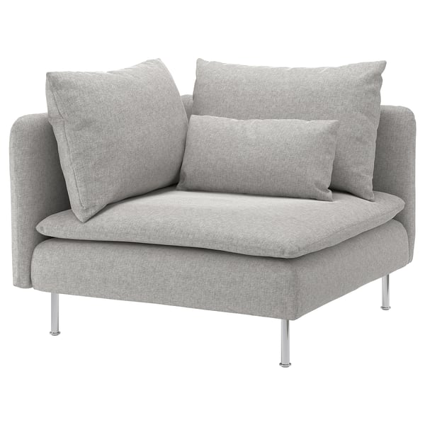 SÖDERHAMN cover for corner section, Tallmyra white/black