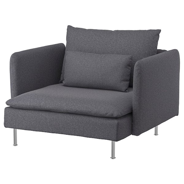 Ikea SÖDERHAMN - Armchair, Gunnared Smoke Grey