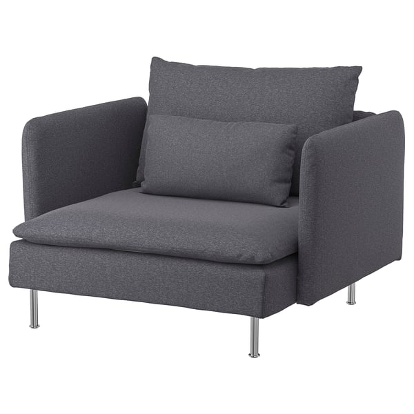 SÖDERHAMN armchair, Gunnared medium grey, 93x69x99 cm