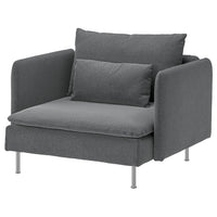 SÖDERHAMN armchair, Johanneshov dark grey, 105 cm