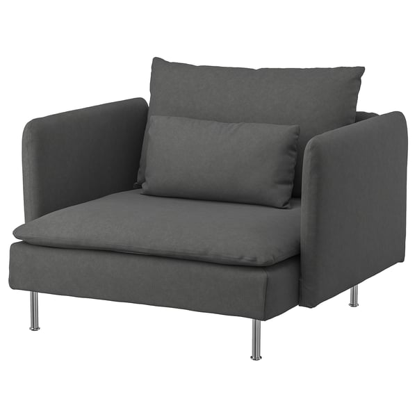 SÖDERHAMN armchair, Tallmyra medium grey, 93x69x99 cm