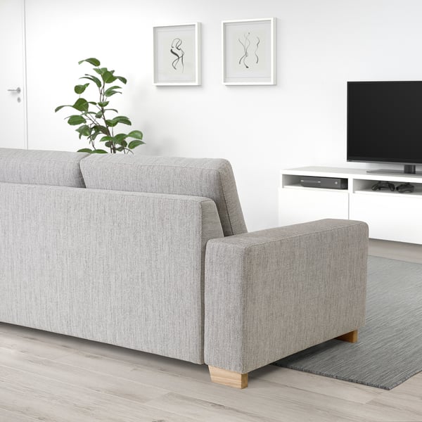 SÖRVALLEN 3-seat sofa, Viarp beige/brown, 232x58x102 cm