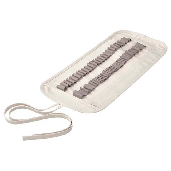 SOLFÅGEL roll-up pencil case, beige, 46x21 cm