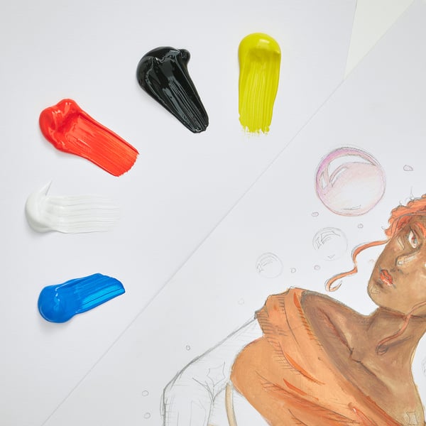 SOLFÅGEL acrylic paint, mixed colours, 375 ml