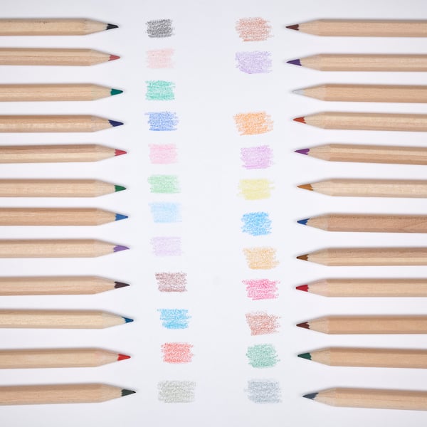 SOLFÅGEL coloured pencil, mixed colours, 24 pack